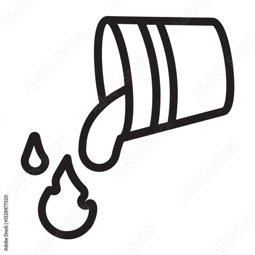 Water Bucket line icon