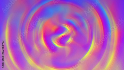 Abstract radial waves motion background with liquid illuminated moving texture, iridescent pink, purple wavy leans flare loop animation. Fluid technology magic sphere with blurred swirl waves.