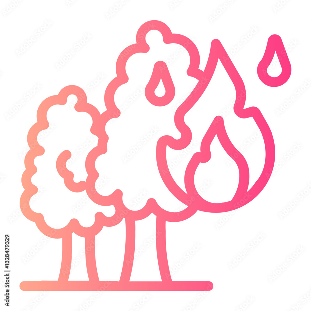 Obraz premium Wildfire gradient icon