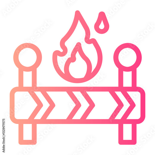 Barrier  gradient icon