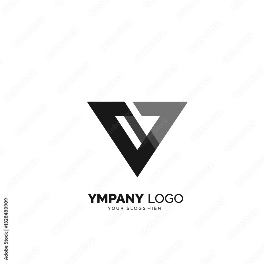 Modern Triangular Letter Logo Modern Triangular Letter Logo