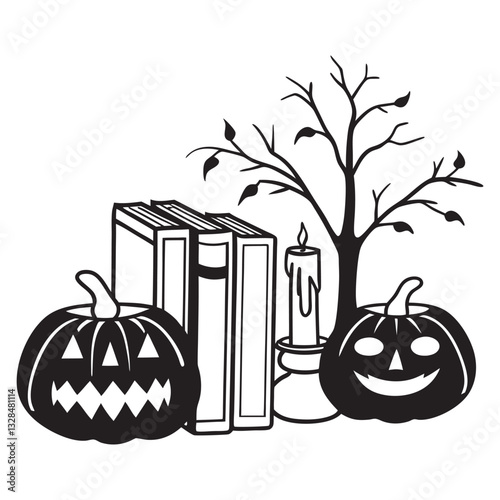 Book with magical vector illustration, Book Reader clipart design, books and mythical Art