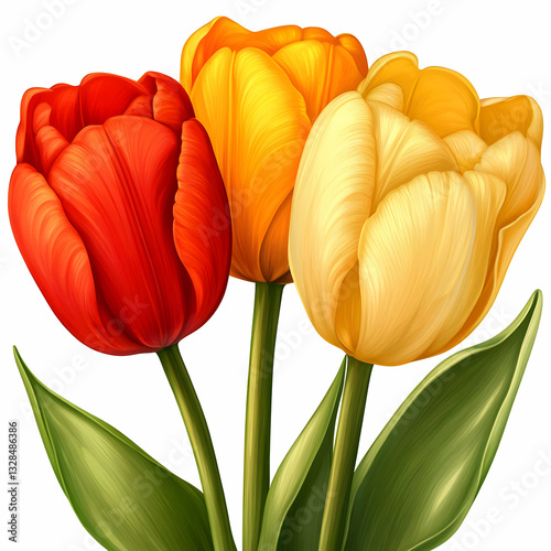 tulip isolated on white