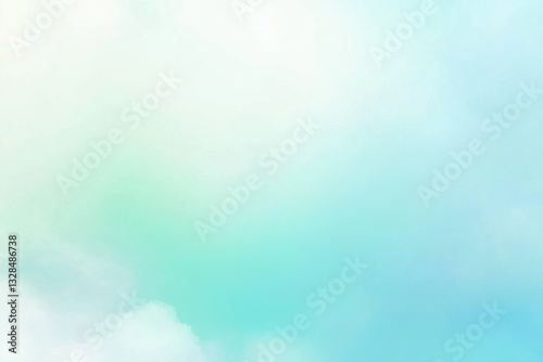 A cool mint and pastel blue gradient background. Featuring mint green fading into light blue