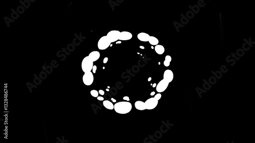 animation 2D smoke explosion Elements motion graphics hand-drawn animations of cartoon smoke explode effects on black background Alpha channel 