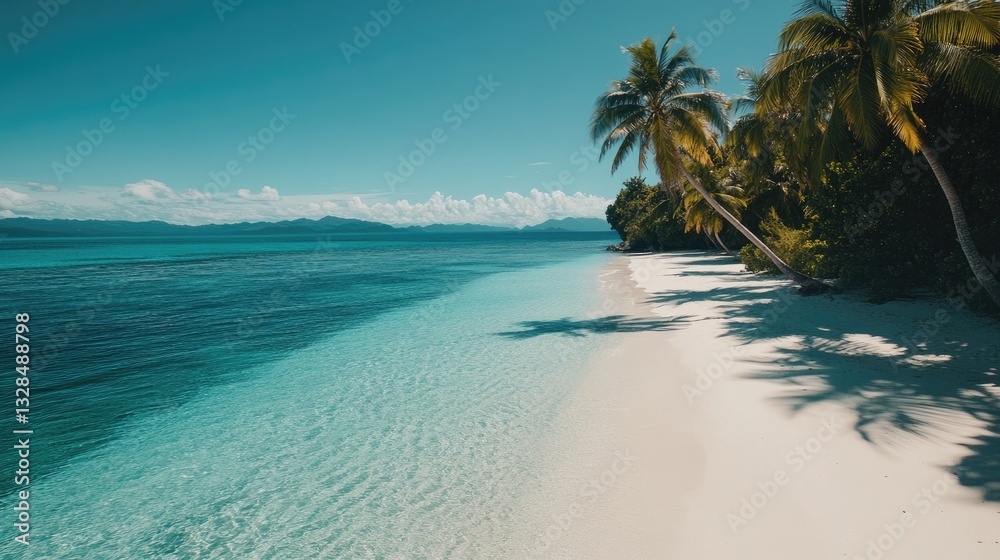 Fototapeta premium Tropical Paradise: Serenity on a Pristine Beach
