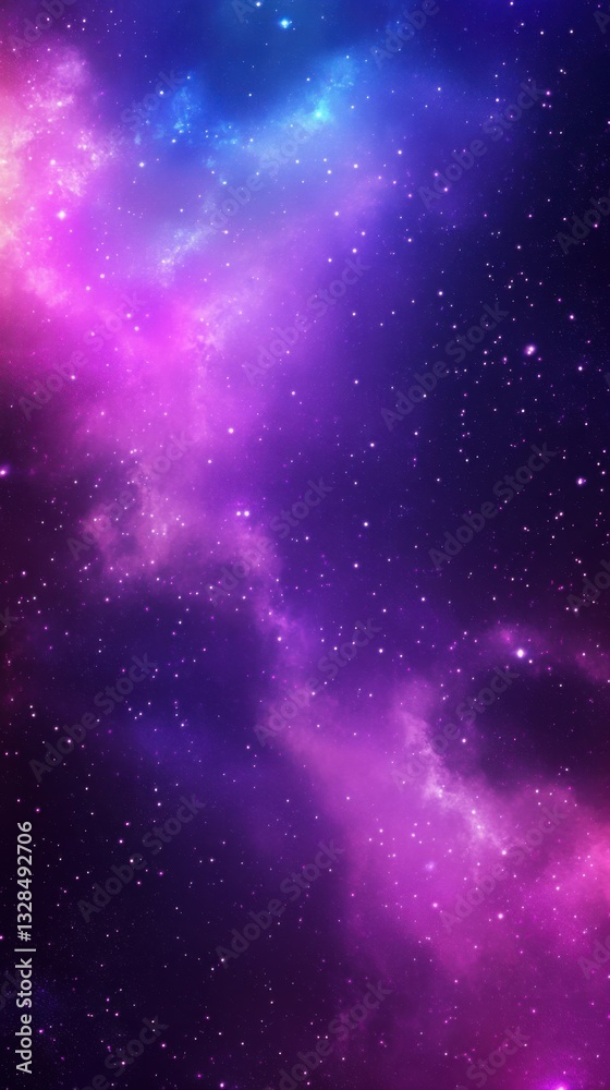 Obraz premium A cosmic galaxy abstract gradient background. Featuring interstellar hues and nebula-like patterns