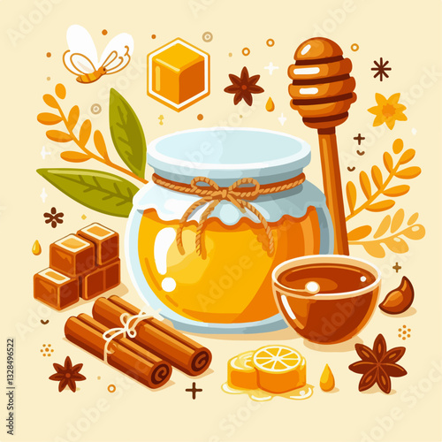 honey vector illustration