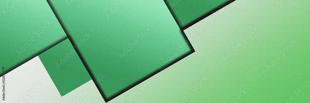 Fototapeta premium luxurious green dark abstract background with grainy noise texture– geometric shapes with color gradient, premium digital design for banners and modern backgrounds, empty space for text