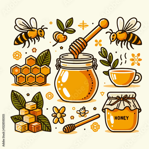 honey and bees