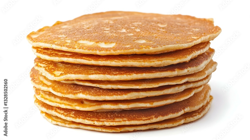 Generative AI Pancake stack on isolated white Generative AI Pancake stack on isolated white