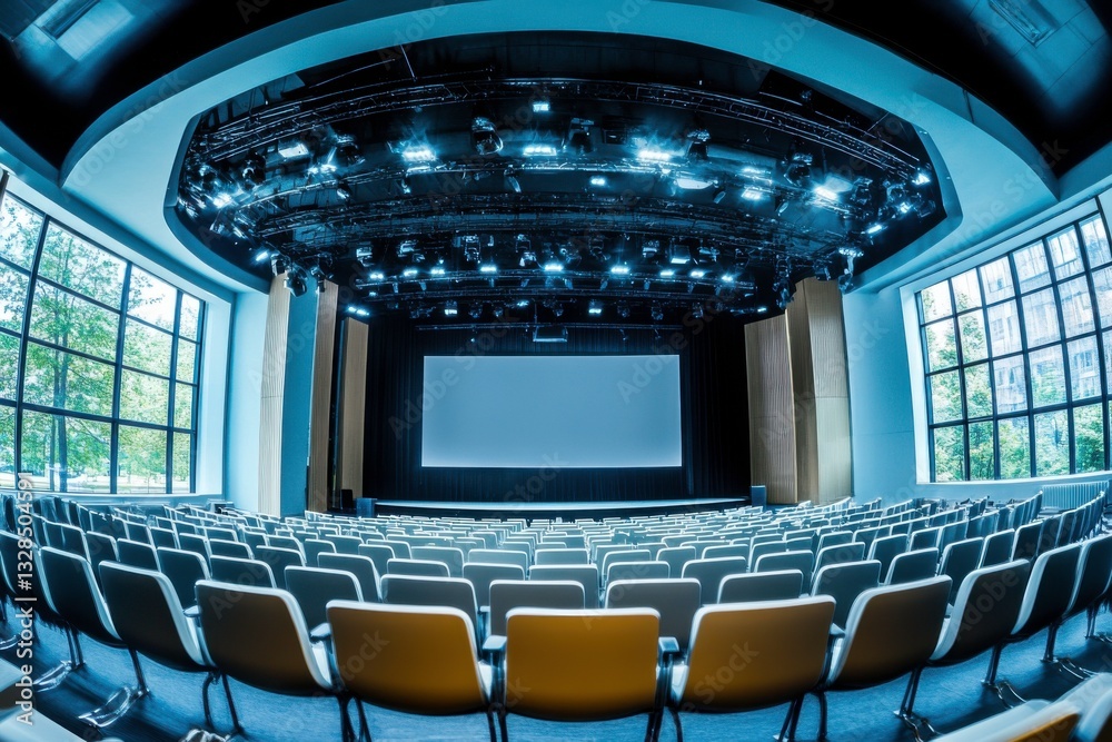 Naklejka premium empty conference hall with stage