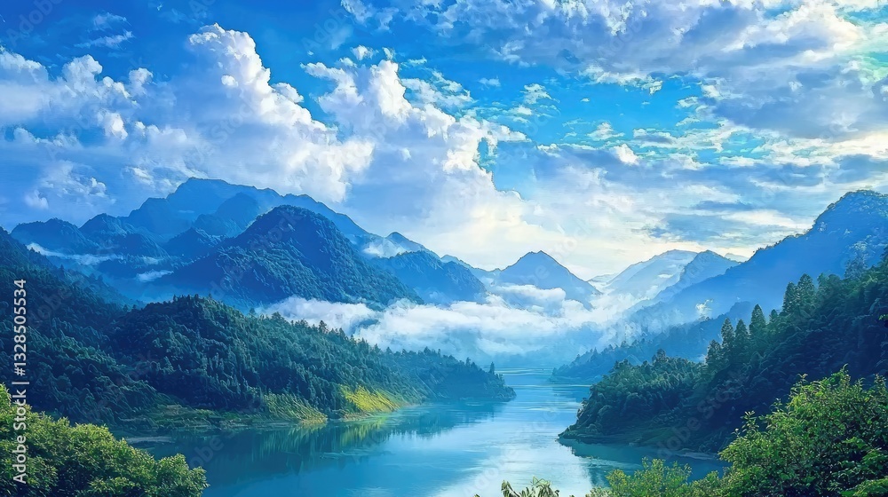 Fototapeta premium lake in the mountains