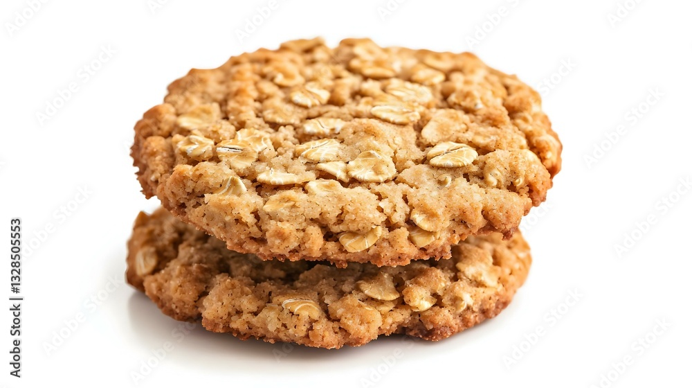 Oat cookies isolated on white background Oat cookies isolated on white background