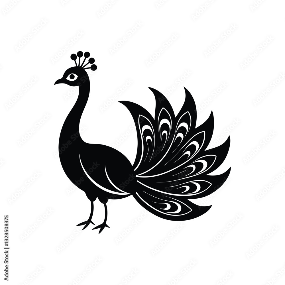 Naklejka premium peacock vector illustration
