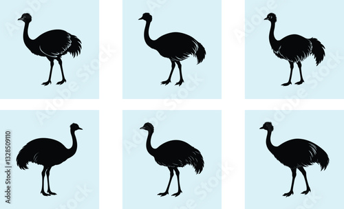 Emu Silhouette vector