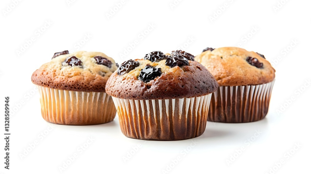 Tasty muffins isolated on white Tasty muffins isolated on white