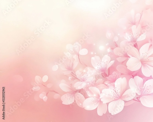 A delicate sakura pink abstract gradient background. Featuring soft floral hues