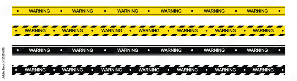 Fototapeta premium Police line icon. Warning line, icon vector illustration