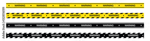 Police line icon. Warning line, icon vector illustration