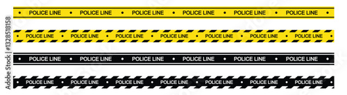 Police line icon. Warning line, icon vector illustration