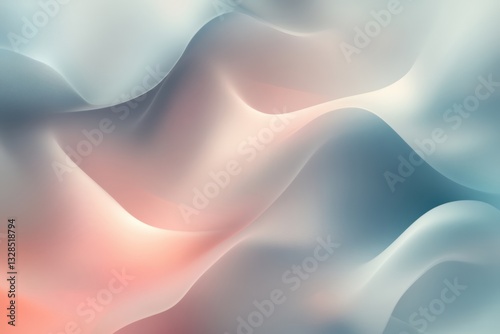 Abstract Close-up of Silk Fabric Waves with Gradient Colors. Texture, Background, Art, Design, Smooth, Elegant, Soft, Flowing, Modern.
