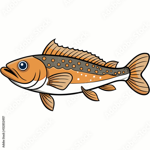 Atlantic cod design vector style.