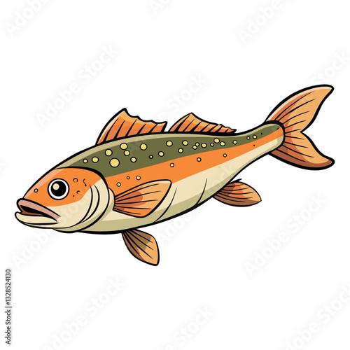 Atlantic cod design vector style.