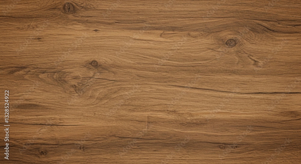 Obraz premium Warm brown planks with intricate grain texture and natural imperfections are captured in a close-up shot of a wooden surface under even lighting