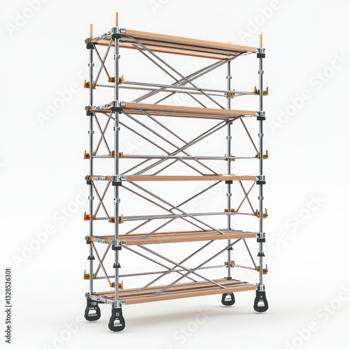 Building and construction in 3D Scaffold Icon.