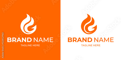 Creative Letter G Logo with Fire, Illustration, Design Inspiration, Vector, Icon
