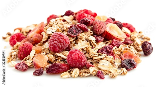 Red fruits cereal mix fruity and crunchy muesli
