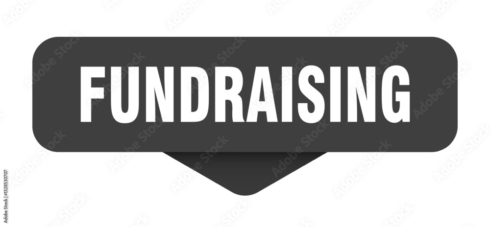 Fototapeta premium fundraising sticker. fundraising sign on transparent background