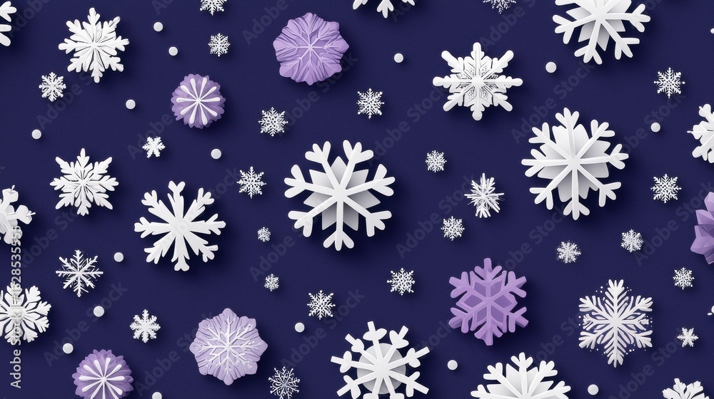 Sparkling Snowflakes on Dark Backgrounds White snowflakes with a subtle sparkle on a deep purple background, creating a mystical and enchanting feel. Sparkling Snowflakes on Dark Backgrounds White snowflakes with a subtle sparkle on a deep purple background, creating a mystical and enchanting feel.