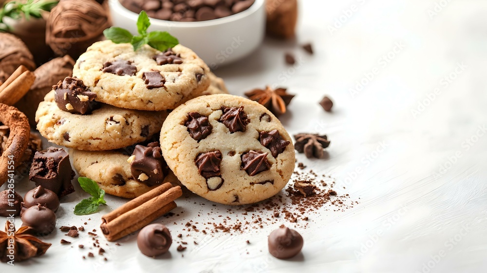Fototapeta premium cookie on white background