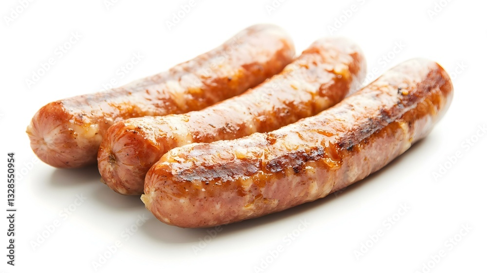 sausage isolated on white background full depth sausage isolated on white background full depth
