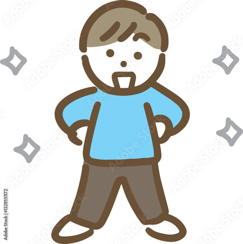堂々としている誇らしげな男性
