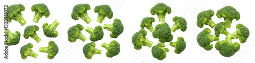 Broccoli Florets Cluster, Cut Out Set