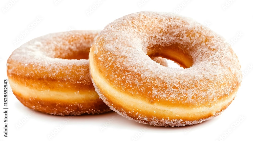Sweet donuts with sugar icing isolated Sweet donuts with sugar icing isolated