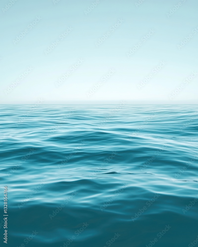 Obraz premium A gradient from ocean blue to pale aqua. Featuring deep ocean blue tones blending into soft aqua hues