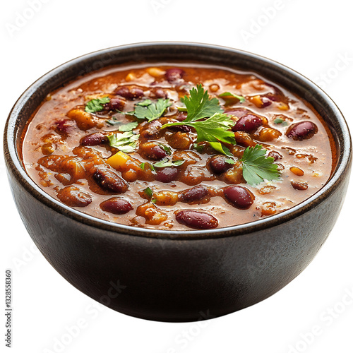 A Bowl of Indian Rajma Red Kidney Bean Curry with Ar Isolated on Transparent Background