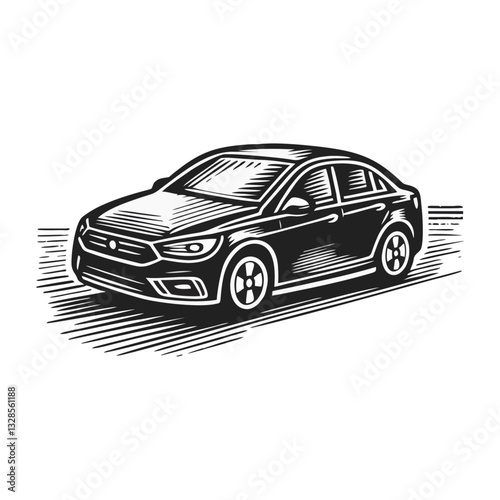 Car Engrave logo icon design illustration