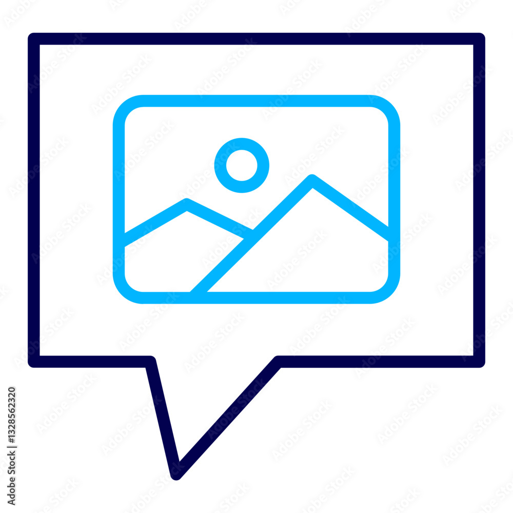 Image Chat Outline Color icon Image Chat Outline Color icon