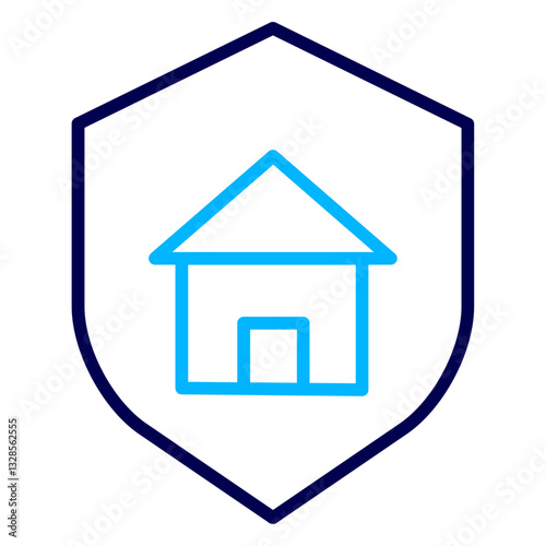 Home shield Outline Color icon
