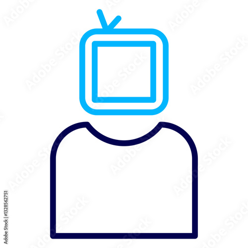 Journalist news tv Outline Color icon