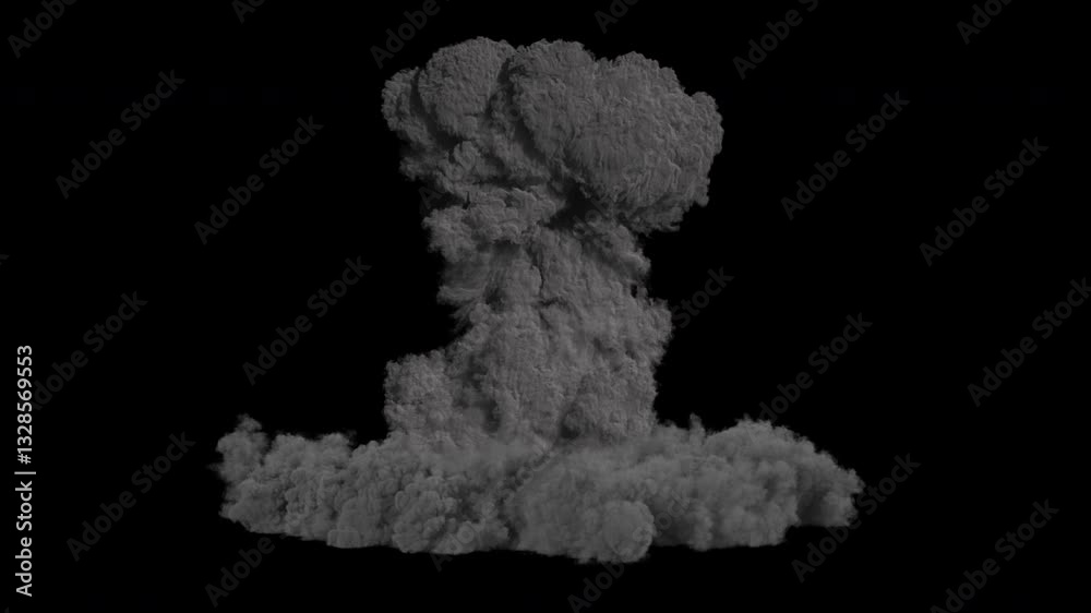 The explosion of a military explosives or flammable with a strong smoke. The explosion of a military explosives or flammable with a strong smoke.