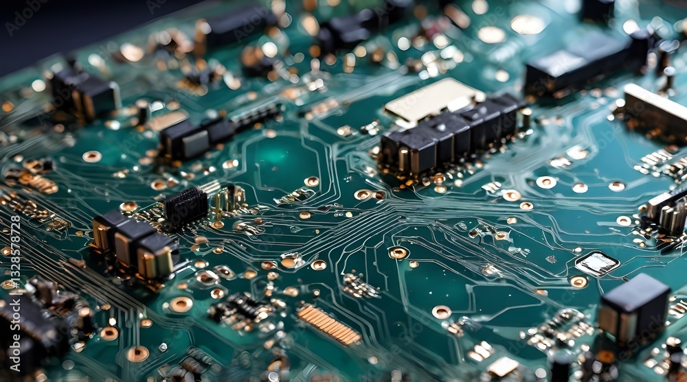 High-tech circuit board background abstract digital technology.generative.ai