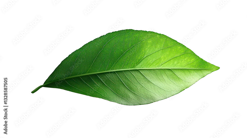 Obraz premium Fresh green leaf showcasing natural texture and light