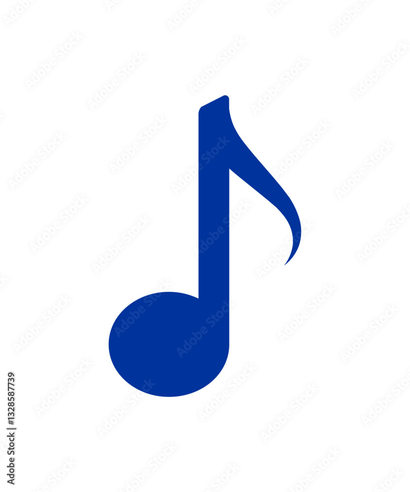 music note icon filled with color music note icon filled with color