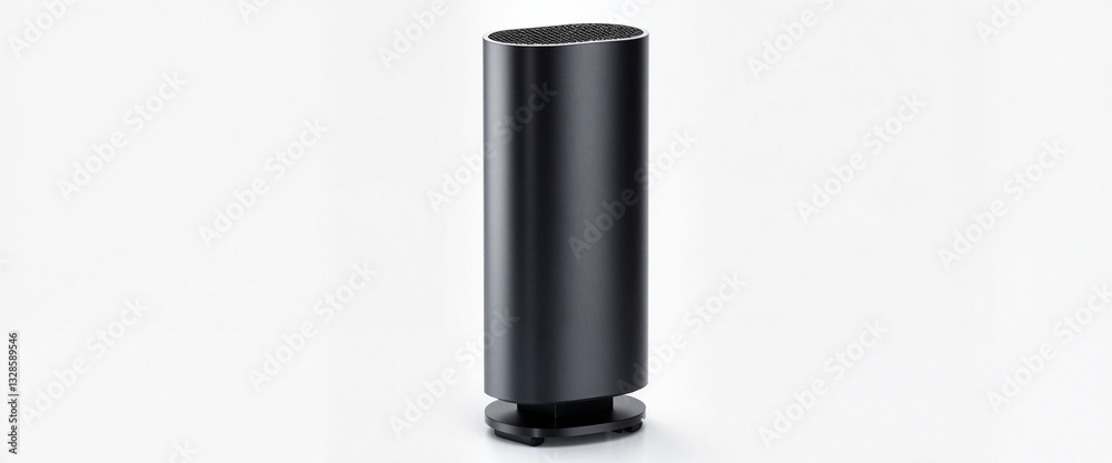 Sleek air purifier in minimalistic design, enhancing indoor air quality Sleek air purifier in minimalistic design, enhancing indoor air quality